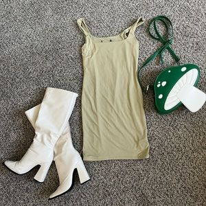 Sage mini dress